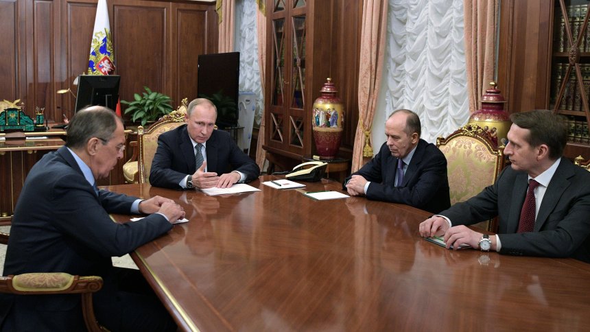 Vladimir Putin, Sergey Lavrov, Alexander Bortnikov, Sergei Naryshkin