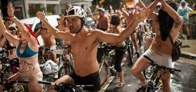 Biciklisti u Brazilu vozili goli u borbi za svoja prava