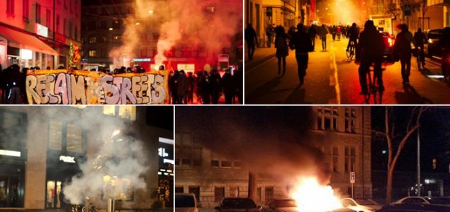 Zurich u plamenu: anti-kapitalističke ljevičarske skupine žestoko se sukobile s policijom
