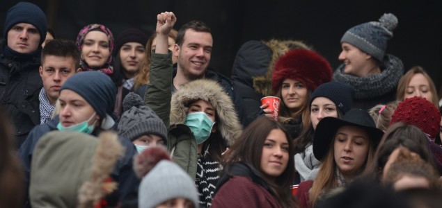 Masovni protest studenata Arhitekture u Sarajevu