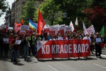 Održan protest Levog samita Srbije: “Ko krade rad?”