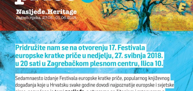 Festival europske kratke priče (Zagreb i Rijeka, 27.5. – 1.6. 2018.)