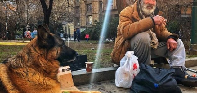 Sarajlija odabrao život na ulici sa psom, za njega su ministri bogati nesretnici