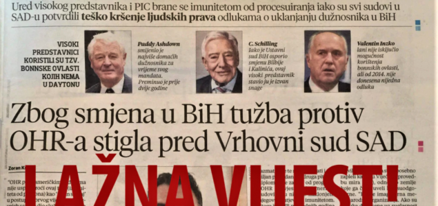 Lažna vijest o američkom Vrhovnom sudu – sredstvo za manipulaciju javnosti u BiH