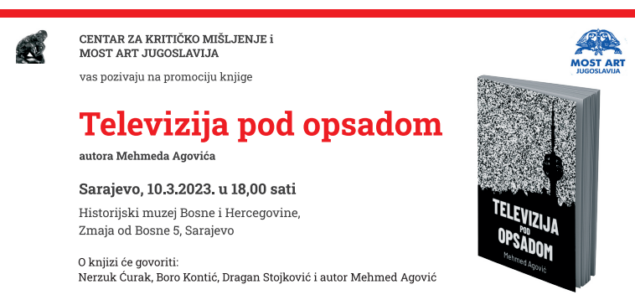 Promocija knjige “Televizija pod opsadom” 10. marta u Historijskom muzeju BiH